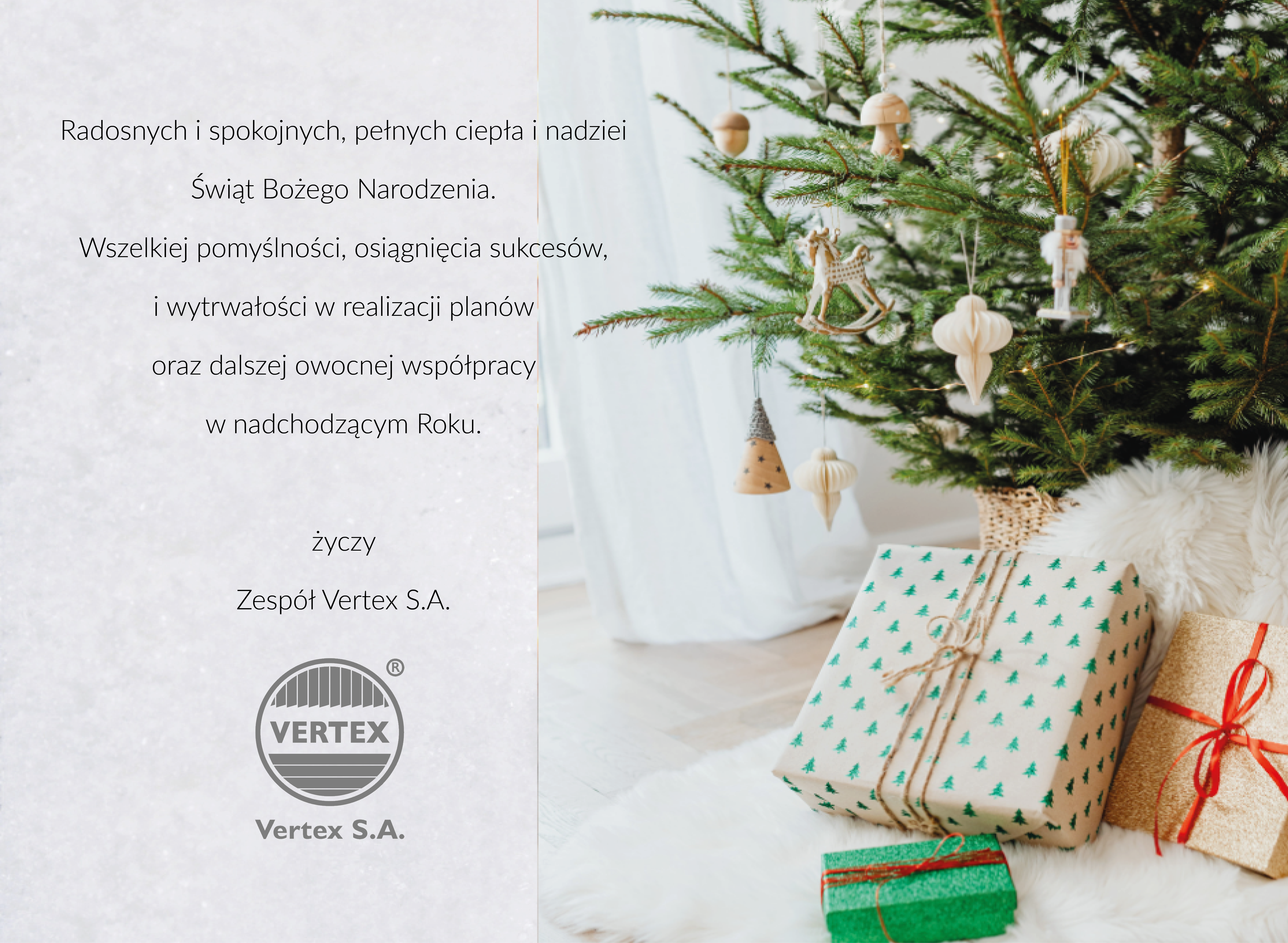 Życzenia świąteczne od firmy Vertex